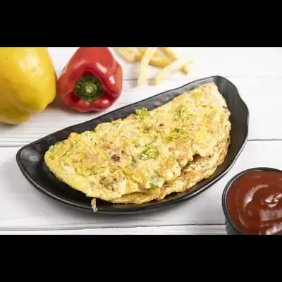 Spanish Omelette With 2 Hash Brown & 2 Slice Wheat Bread (non Veg)