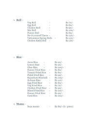 Indian Spicy - Food Point menu 2