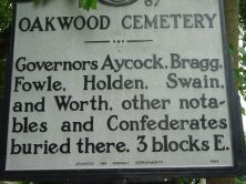 Oakwood Cemetery Historical Marker - H67