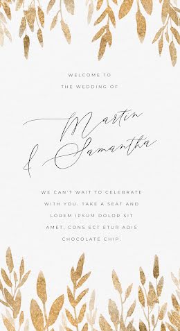 Martin & Samantha - Wedding Program item