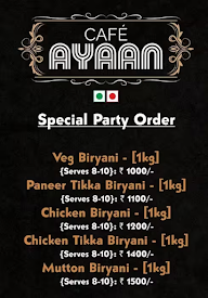 Cafe Ayaan menu 4