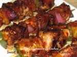 Sweet and spicy , chicken, kabobs was pinched from <a href="http://melissassouthernstylekitchen.blogspot.com/2011/08/sweet-spicy-pineapple-chicken-kabobs.html" target="_blank">melissassouthernstylekitchen.blogspot.com.</a>