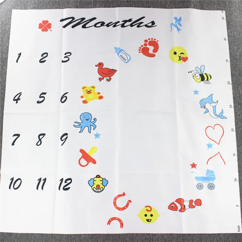 Couverture photo créative pour bébé Capturez des souvenirs inoubliables ! Couverture douce et personnalisable, idéale pour immortaliser la croissance de votre bébé.