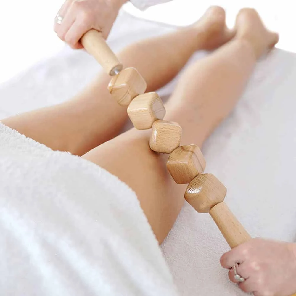 Kit 3 Rolos de Madeira para Massagem Anticellulite Reduz a Celulite e Modela o Corpo Ferramenta Manual para Tratamento Corporal