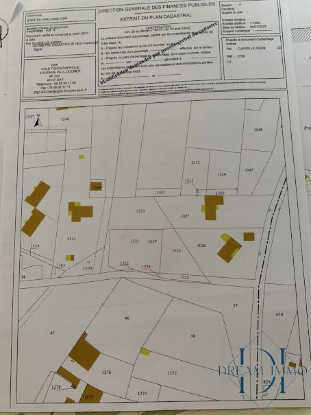 Vente terrain à batir  944 m² à Sort-en-Chalosse (40180), 102 900 €