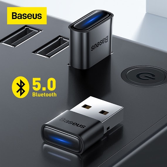 Baseus Usb Bluetooth 5.0 Phát Âm Nhạc Thu Âm Thanh Cho Pc Loa Máy Tính Xách Tay Bàn Phím Chuột Không Dây Bộ Phát Usb - Hs