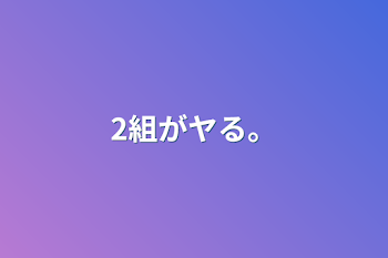 「2組がヤる。」のメインビジュアル