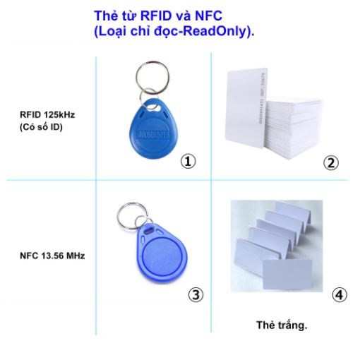 Thẻ Từ Rfid Proximity 125 Khz Và Mifare 13.56 Mhz Dùng Cho Máy Chấm Công, Kiểm Soát Vào Ra Cửa Và Khoá Điện Tử