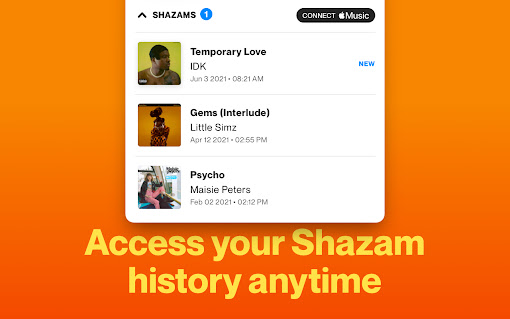 Shazam: Find song names from your browser