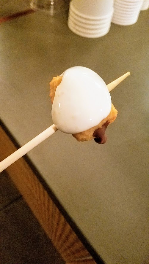 Chefs Week PDX 2017 Heritage Dinner at Chesa on May was followed by an after party featuring churros from 180 like these marshmallow covered stuffed churros on a skewer that you could take outside to this fire pit