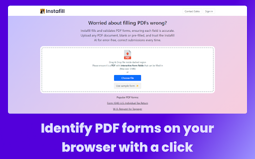 Instafill | Fill out PDF forms with AI in seconds