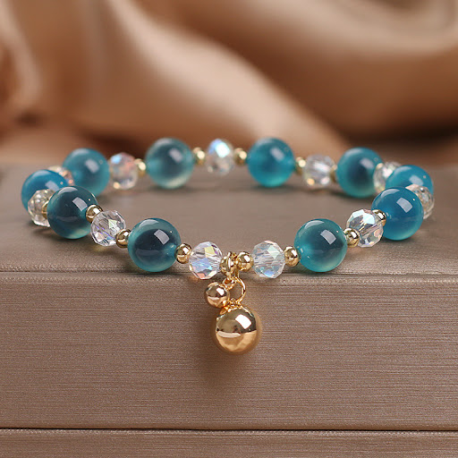 Title 2, Female Creative Agate Transport Bead Bracelet a...