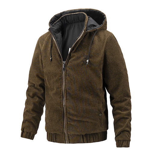 Title 6, Mens Casual Hooded Jacket Autumn and Winter Ne...