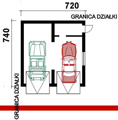 BR-145a - Rzut garażu