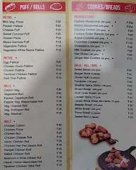 Merwan's Cake Shop menu 3