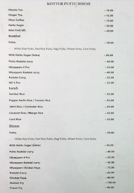 Kottur Puttu House menu 1