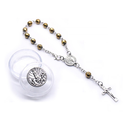 Title 2, Crystal Rosary Bracelet Gift Cross Bracelet for...