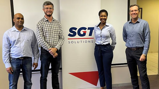 Indran Pillai, SGT Solutions Engineer; Hein Heesun, INX Board Member; Portia Rabonda, INX Board Member; and Dr Vincent Scholtz, CEO SGT Solutions.