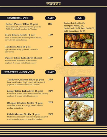 Biryani Bhaijaan menu 