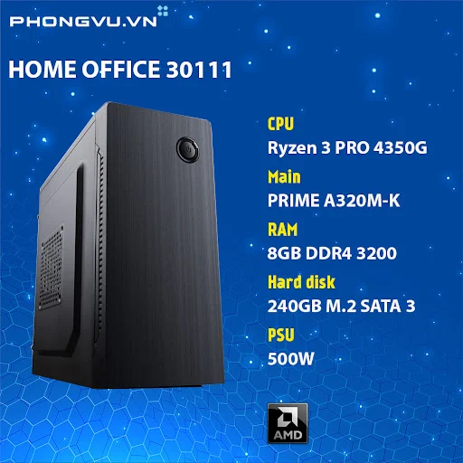 PC PV Home Office 30111 (Ryzen 3 PRO 4350G/8GB/240GB SSD/No OS)