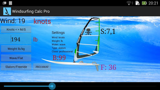 Winsurfing Calc Pro Full