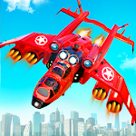 Cover Image of Download Flying Helicopter Transform Robot Shooting Game 1 APK