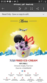 7/12 Fried Ice Cream Parlour menu 2