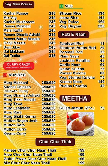 Chawla Chicken Social menu 