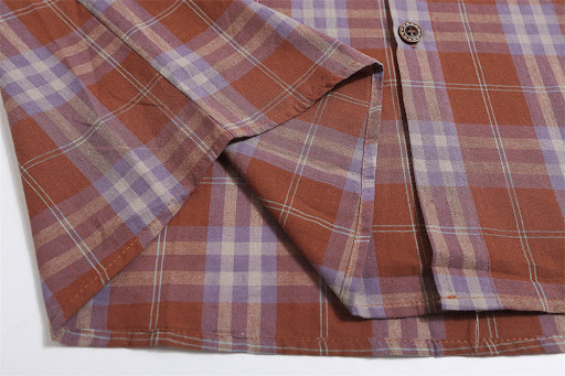 Title 4, Mens Plaid Loose Short Sleeve Shirt Comfortabl...