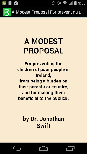 A Modest Proposal