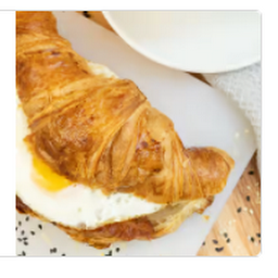 Runny Egg Croissant Sandwich