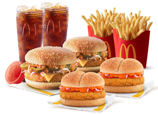 4 McAloo Tikki + 2 Fries (M) + 2 Coke