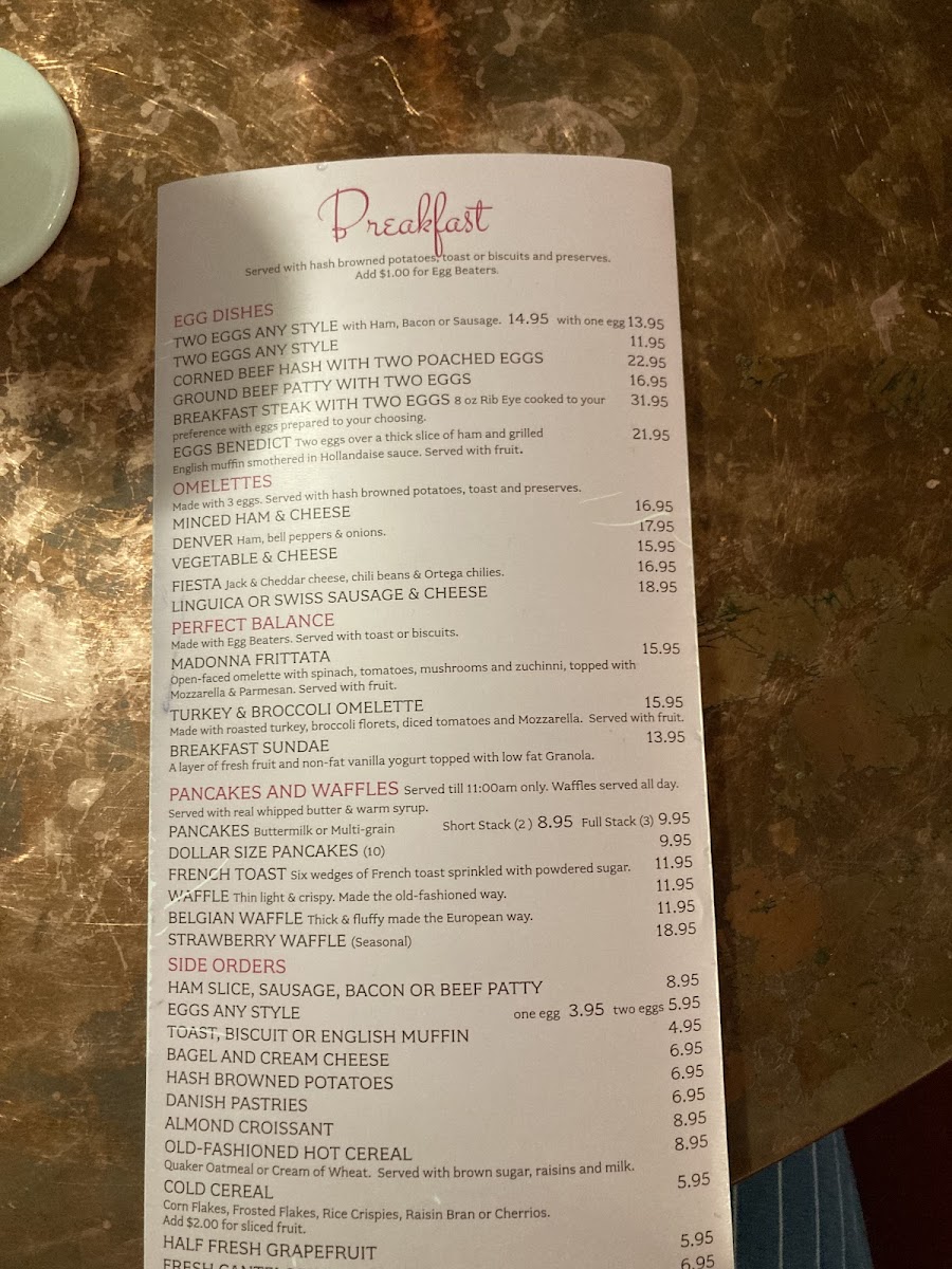 Copper Cafe gluten-free menu