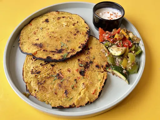 Besan Ragi Chilla With Veggies