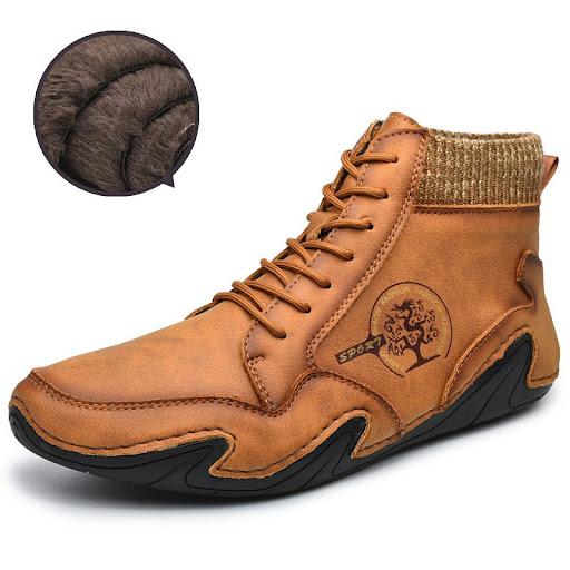 Title 1, British style mens middle cut leather tooling ...