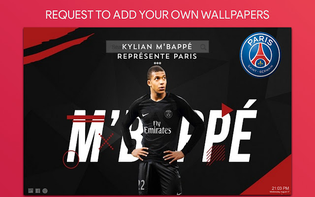 Mbappe Wallpaper HD Custom New Tab