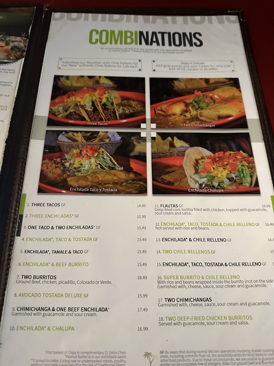 Mazatlan Restaurant gluten-free menu