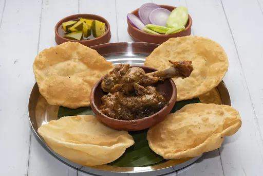 Luchi With Chicken Kosha Combo