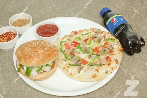 Small Farm Fresh Pizza + Burger +1 Small Pepsi 250 ML