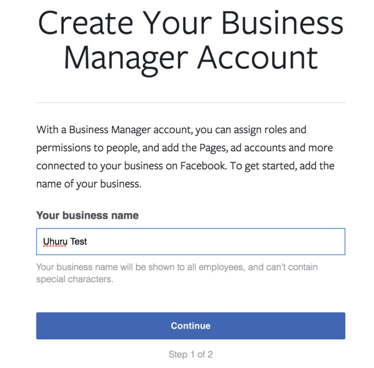 Facebook Business Manager account