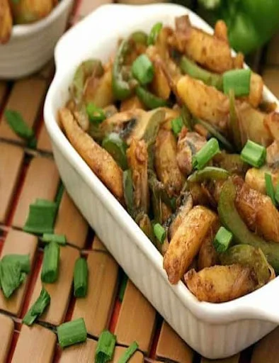 Mushroom Potato Ginger Chilli