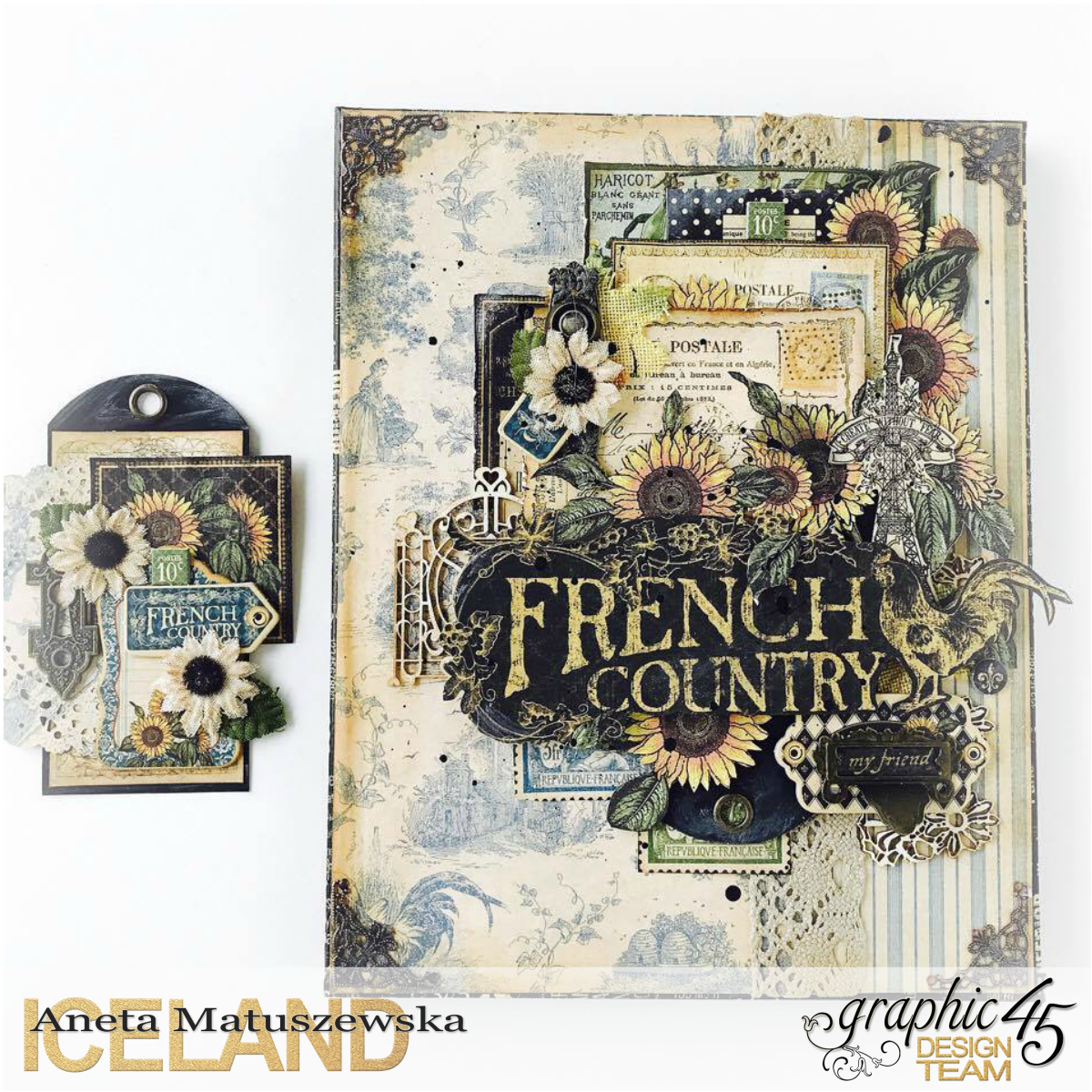 French Country canvas and tag for Graphic 45, by Aneta Matuszewska, photo 1.png