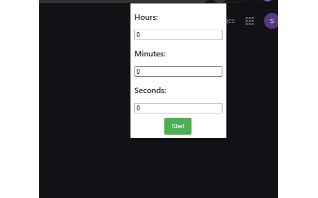 Timer chrome extension