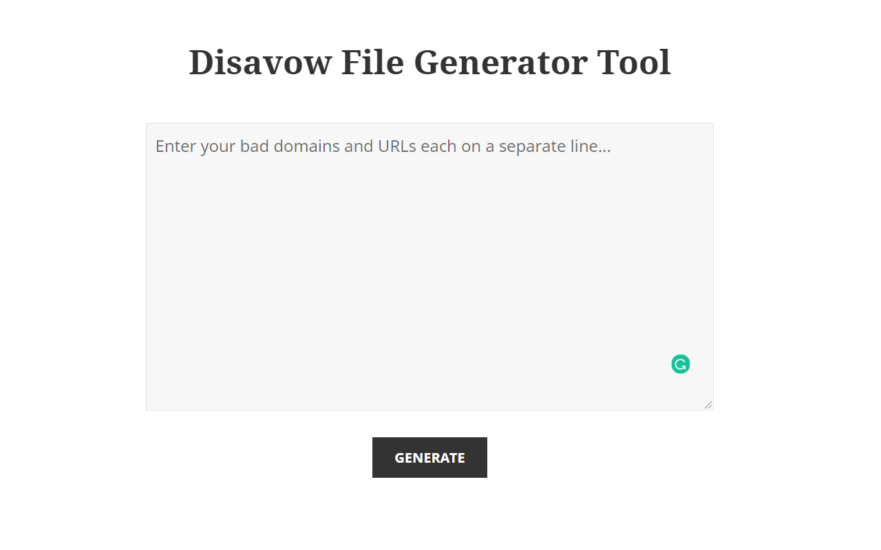 Disavow File Generator Tool Preview image 0