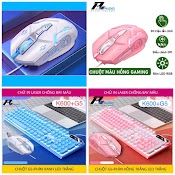 Combo Bàn Phím Máy Tính Laptop Giả Cơ K600 Nút Tròn Led Xuyên Chữ Và Chuột G5 Gaming Led Rgb Tự Đổi Màu Điều Chỉnh Dpi