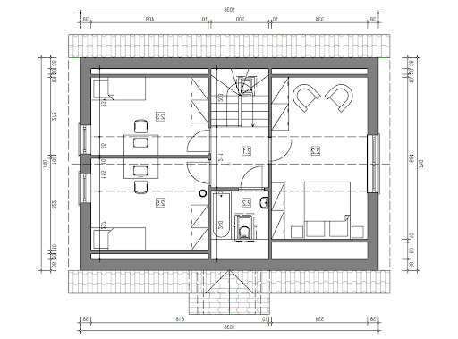 Domek Lipowy 020 ET - Rzut poddasza