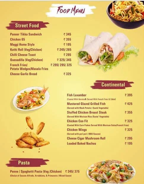 TAMZARAA KAFE & CLUB menu 