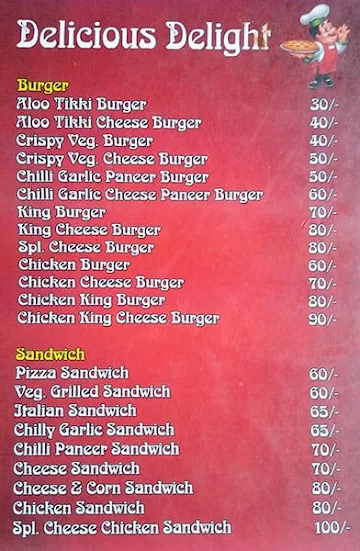 Delicious Delight menu 