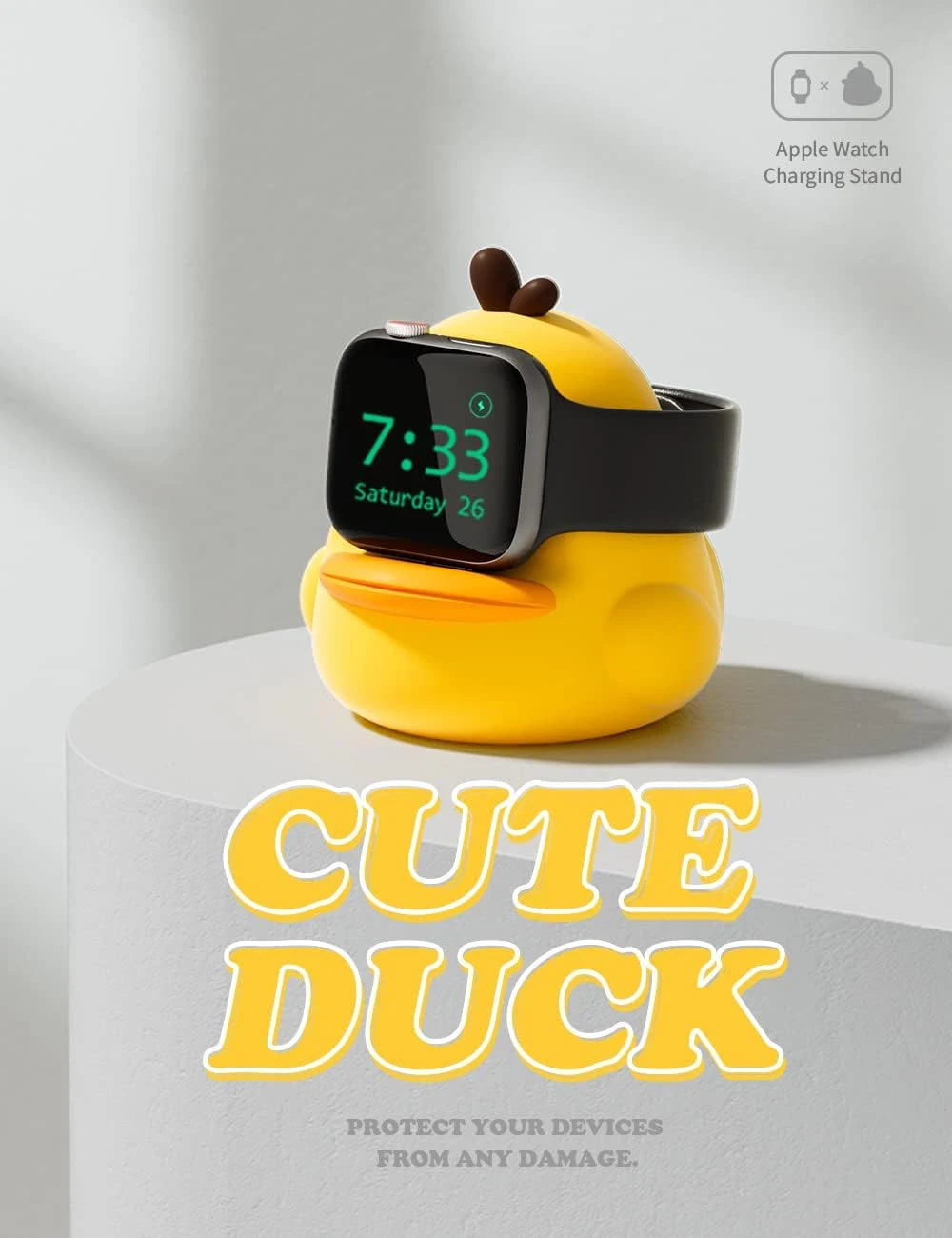 Title 3, Cartoon Silicone Little Duck Charging Base Crea...