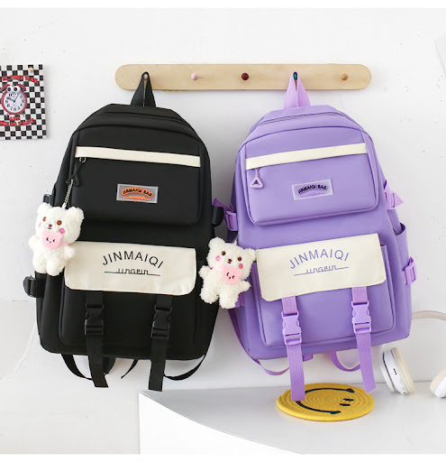 Title 12, Schoolbag Womens Five-piece Backpack Large Cap...